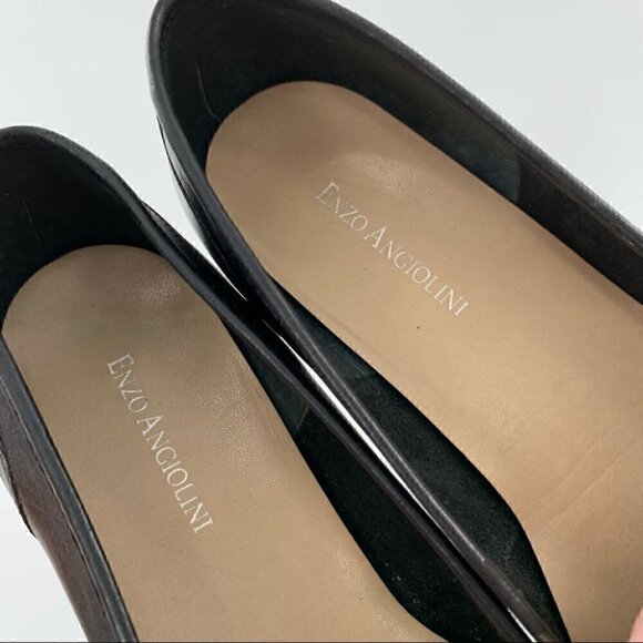 Enzo Angiolini Liberty flats 8 black 80s 90s vintage smoking loafers grannycore - Picture 10 of 12